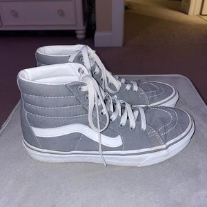 gray high top vans